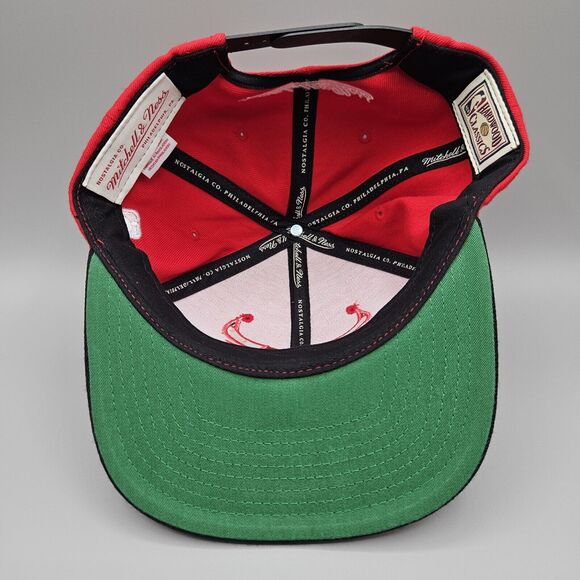 Chicago Bulls Hat Cap Snapback Mitchell & Ness NBA Red/ Black Hardwood Classics - Picture 5 of 7